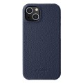 MELKCO Skórzane Etui Obudowa Plecki do iPhone 15 Plus granatowe