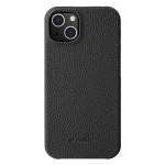 MELKCO Skórzane Etui Obudowa Plecki do iPhone 15 Plus czarne