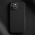 MELKCO Skórzane Etui Obudowa Plecki do iPhone 15 Plus czarne