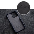 MELKCO Skórzane Etui Obudowa Plecki do iPhone 15 Plus czarne