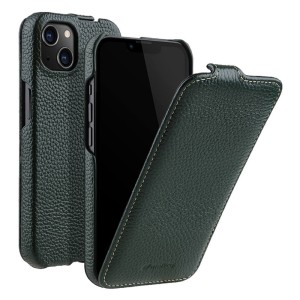 MELKCO MagSafe Skórzane Etui z Klapką do iPhone 14 zielone