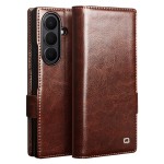 QIALINO Eleganckie Skórzane Etui do Samsung Galaxy Z Fold8 Ultra brązowe