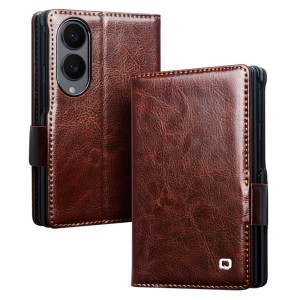 QIALINO Eleganckie Skórzane Etui do Samsung Galaxy Z Fold8 brązowe