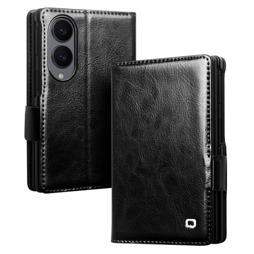 QIALINO Eleganckie Skórzane Etui do Samsung Galaxy Z Fold8 czarne