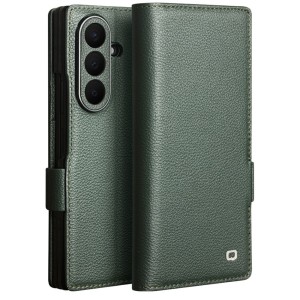 QIALINO Eleganckie Skórzane Etui do Samsung Galaxy Z Fold8 Ultra zielone