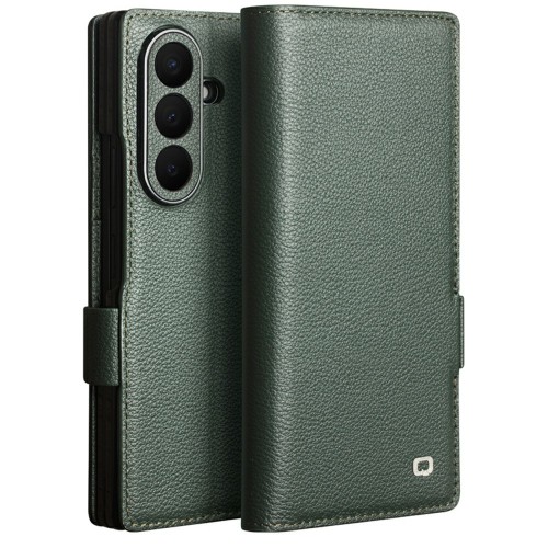 QIALINO Eleganckie Skórzane Etui do Samsung Galaxy Z Fold8 Ultra zielone