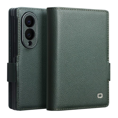 QIALINO Eleganckie Skórzane Etui do Samsung Galaxy Z Fold8 zielone
