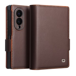 QIALINO Eleganckie Skórzane Etui do Samsung Galaxy Z Fold8 brązowe