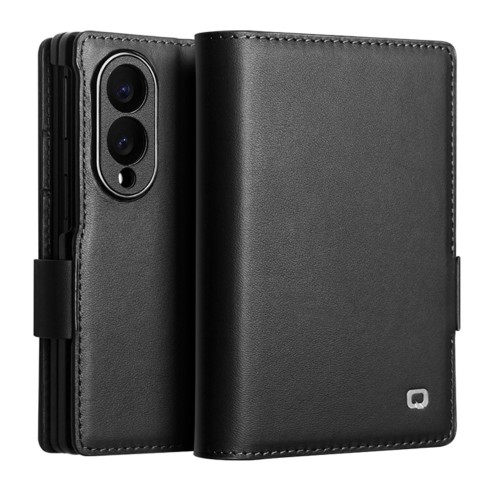 QIALINO Eleganckie Skórzane Etui do Samsung Galaxy Z Fold8 czarne