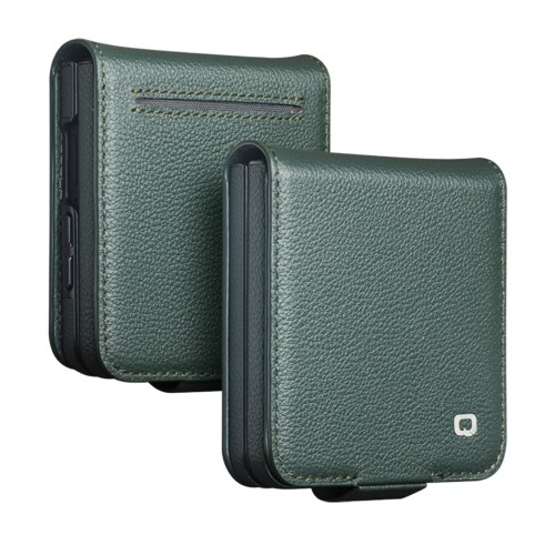 QIALINO Eleganckie Skórzane Etui do Samsung Galaxy Z Flip8 zielone