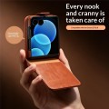 QIALINO Biznesowe Skórzane Etui do Samsung Galaxy Z Flip8 brązowe