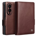 QIALINO Biznesowe Skórzane Etui do Samsung Galaxy Z Fold8 brązowe