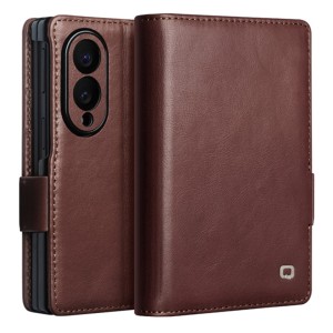 QIALINO Biznesowe Skórzane Etui do Samsung Galaxy Z Fold8 brązowe