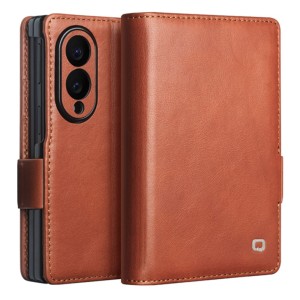 QIALINO Biznesowe Skórzane Etui do Samsung Galaxy Z Fold8 brązowe