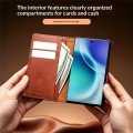 QIALINO Biznesowe Skórzane Etui do Samsung Galaxy Z Fold8 brązowe