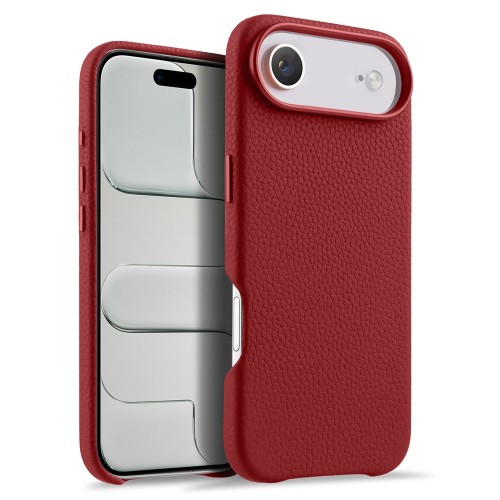 Skórzane Plecki Etui MagSafe Melkco do iPhone Air czerwone