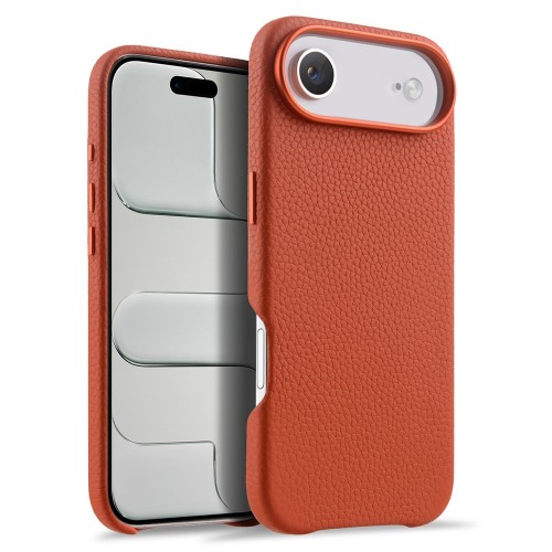 Skórzane Plecki Etui MagSafe Melkco do iPhone Air pomarańczowe