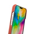 Skórzane Etui Plecki Melkco do iPhone 16 Plus MagSafe pomarańczowe
