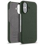Skórzane Etui Plecki Melkco do iPhone 16 Plus MagSafe zielone