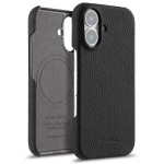 Skórzane Etui Plecki Melkco do iPhone 16 Plus MagSafe czarne