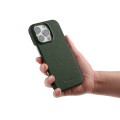Skórzane Etui Melkco do iPhone 16 Pro MagSafe zielone