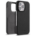 Skórzane Etui Melkco do iPhone 16 Pro MagSafe czarne