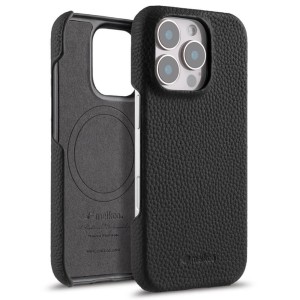 Skórzane Etui Melkco do iPhone 16 Pro MagSafe czarne