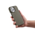 Skórzane Etui Melkco do iPhone 16 Pro MagSafe szare