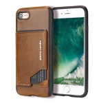 Skórzane Etui Plecki PIERRE CARDIN iPhone 7 brązowe