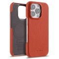 Skórzane Etui Melkco do iPhone 16 Pro MagSafe pomarańczowe