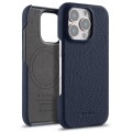 Skórzane Etui Melkco do iPhone 16 Pro MagSafe granatowe