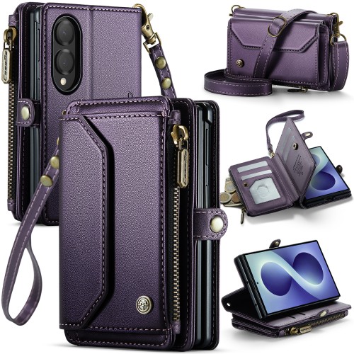 CASEME Etui Pokrowiec Portfel do Samsung Z Fold8 fioletowy