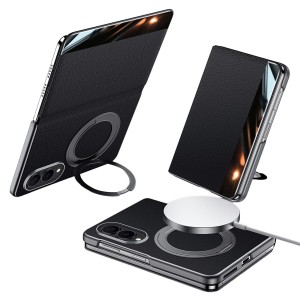 Skórzane Etui SULADA do Samsung Galaxy Z Fold8 czarne