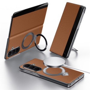 Skórzane Etui SULADA do Samsung Galaxy Z Fold8 Ultra brązowe
