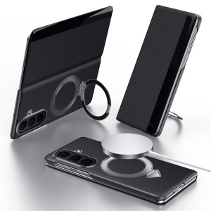Skórzane Etui SULADA do Samsung Galaxy Z Fold8 Ultra czarne