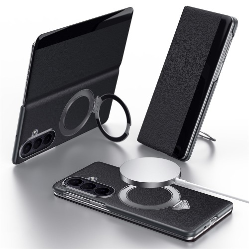 Skórzane Etui SULADA do Samsung Galaxy Z Fold8 Ultra czarne