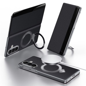 Skórzane Etui SULADA do Samsung Galaxy Z Fold7 czarne