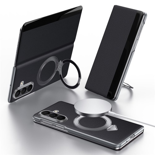 Skórzane Etui SULADA do Samsung Galaxy Z Fold7 czarne