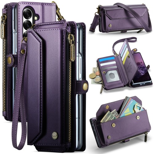 CASEME Etui Pokrowiec Portfel do Samsung Z Fold7 fioletowy