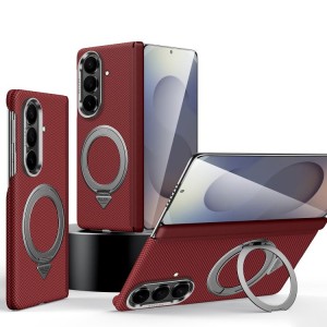 Magnetyczne Etui SULADA Kevlar do Samsung Galaxy Z Fold7 bordowe