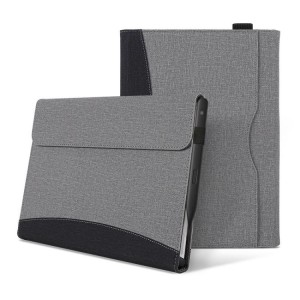 Etui, pokrowiec z przeszyciami i fakturą tkaniny do Microsoft Surface Pro 12 2025 szare