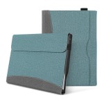 Etui, pokrowiec z przeszyciami i fakturą tkaniny do Microsoft Surface Pro 12 2025 niebieskie