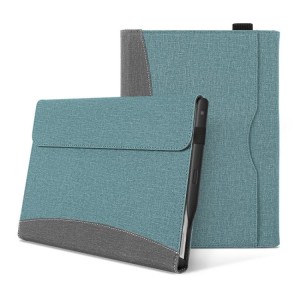 Etui, pokrowiec z przeszyciami i fakturą tkaniny do Microsoft Surface Pro 12 2025 niebieskie