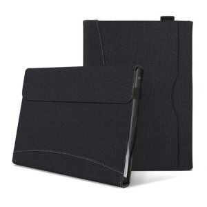 Etui, pokrowiec z przeszyciami i fakturą tkaniny do Microsoft Surface Pro 12 2025 czarne