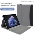 Etui, pokrowiec z przeszyciami i fakturą tkaniny do Microsoft Surface Pro 12 2025
