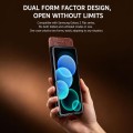 QIALINO Biznesowe Skórzane Etui do Samsung Galaxy Z Flip8 brązowe