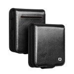 QIALINO Biznesowe Skórzane Etui do Samsung Galaxy Z Flip8 czarne
