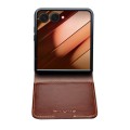 QIALINO Biznesowe Skórzane Etui do Samsung Galaxy Z Flip7 brązowe