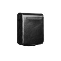 QIALINO Biznesowe Skórzane Etui do Samsung Galaxy Z Flip7 czarne