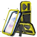 R-JUST Pancerne Etui Antywstrząsowe do iPhone 18 żółte
